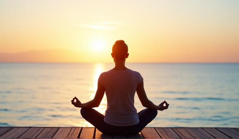 Person looking at a horizon representing internal clarity
