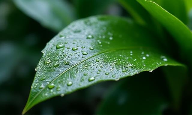 Green landscape after a monsoon rain signifying growth